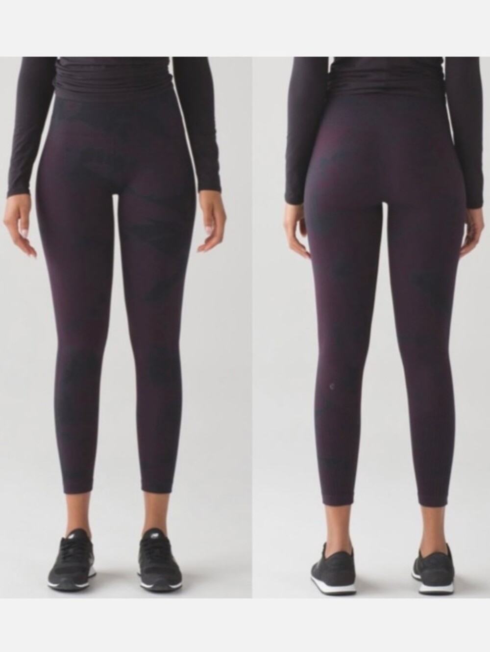 Lululemon Flow & Go Tight Black Cherry/Black Size 6